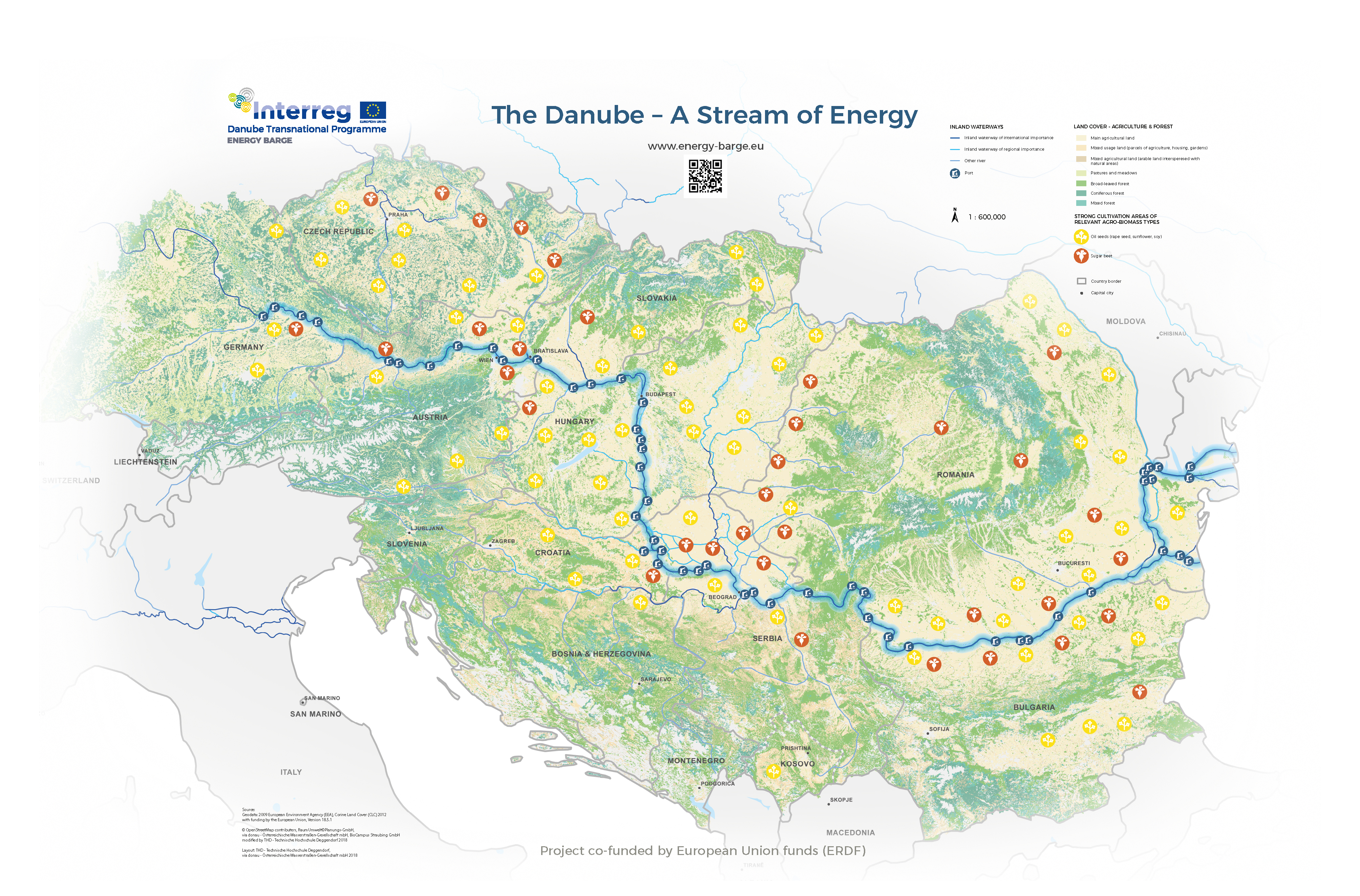 Energy Barge Karte © Interreg Danube Transnational Programme