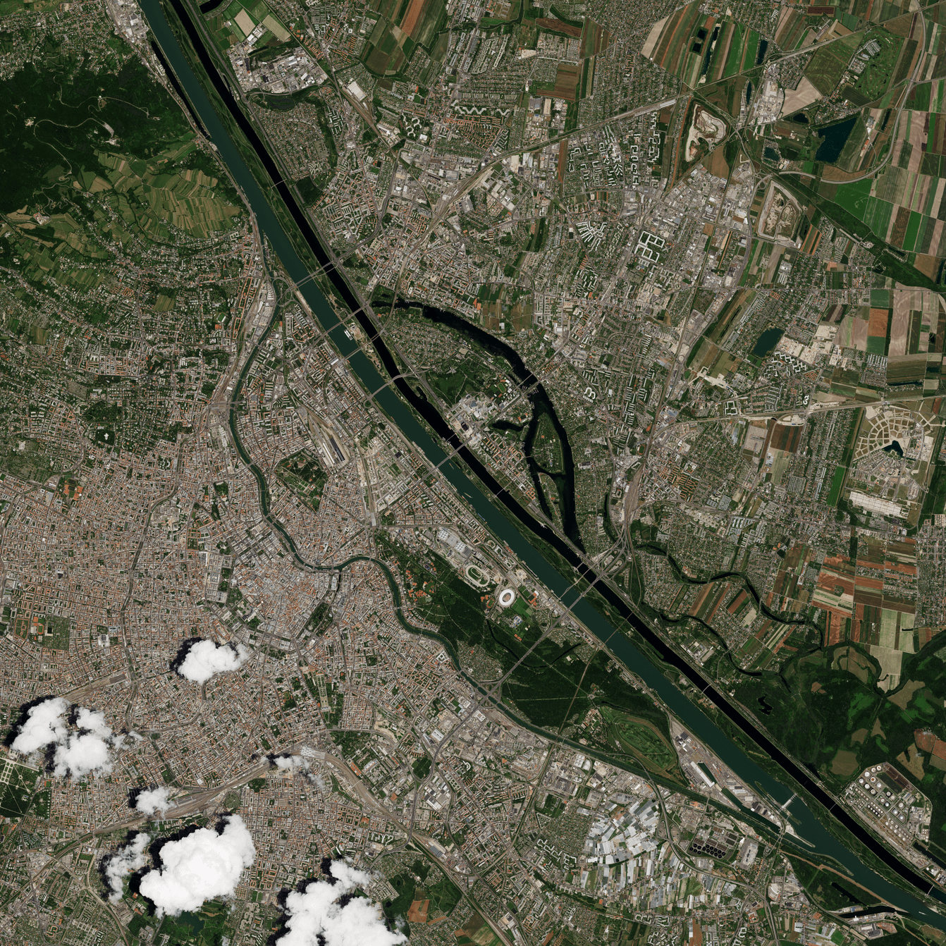 Wien Satellitenbild © ESA Wien Satellitenbild © ESA